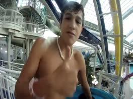 Austin Mahone Lets Do This!! rides toilet bowl waterslide!! 